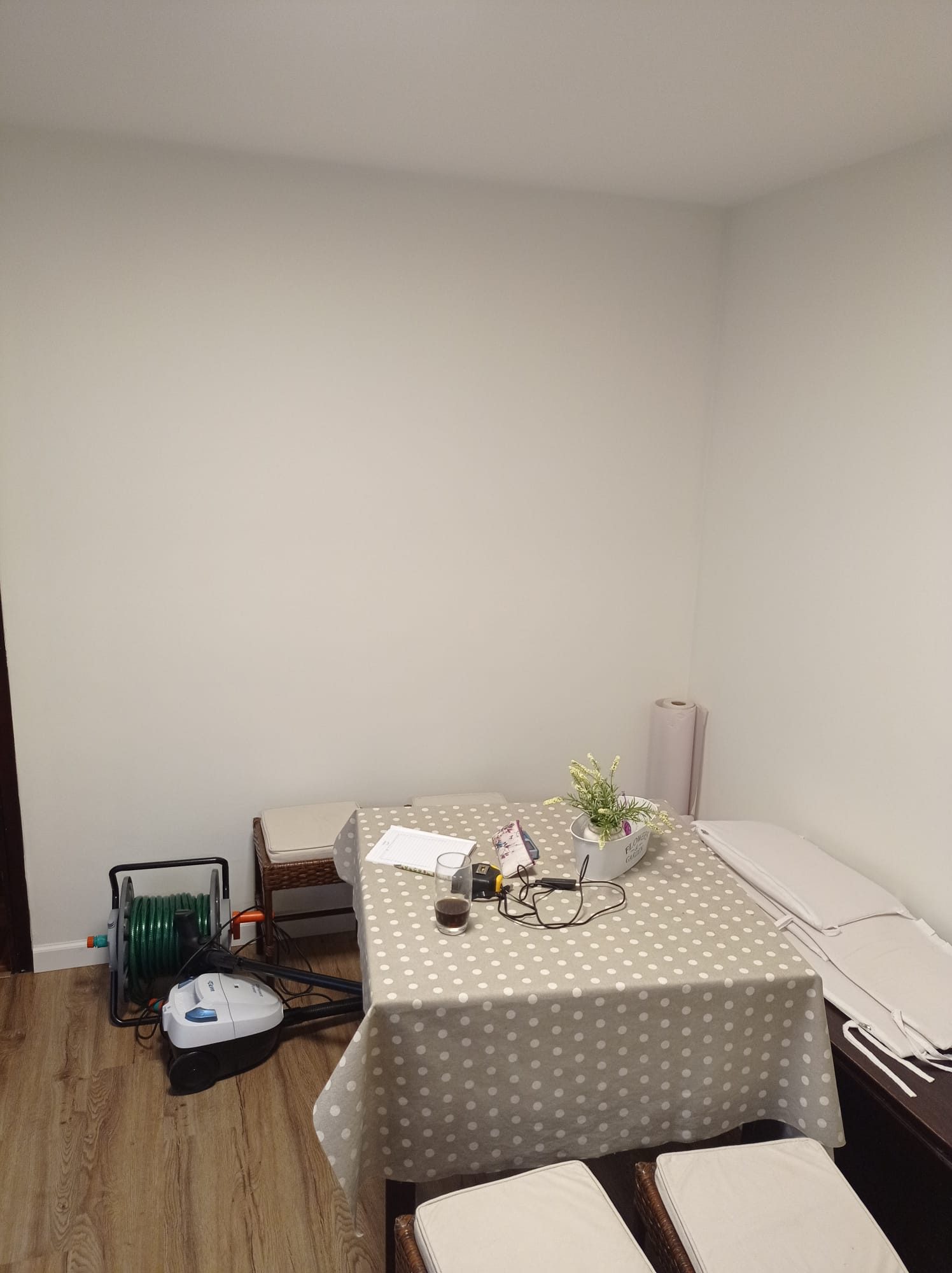 Estar diario antes, mueble de TV viejo