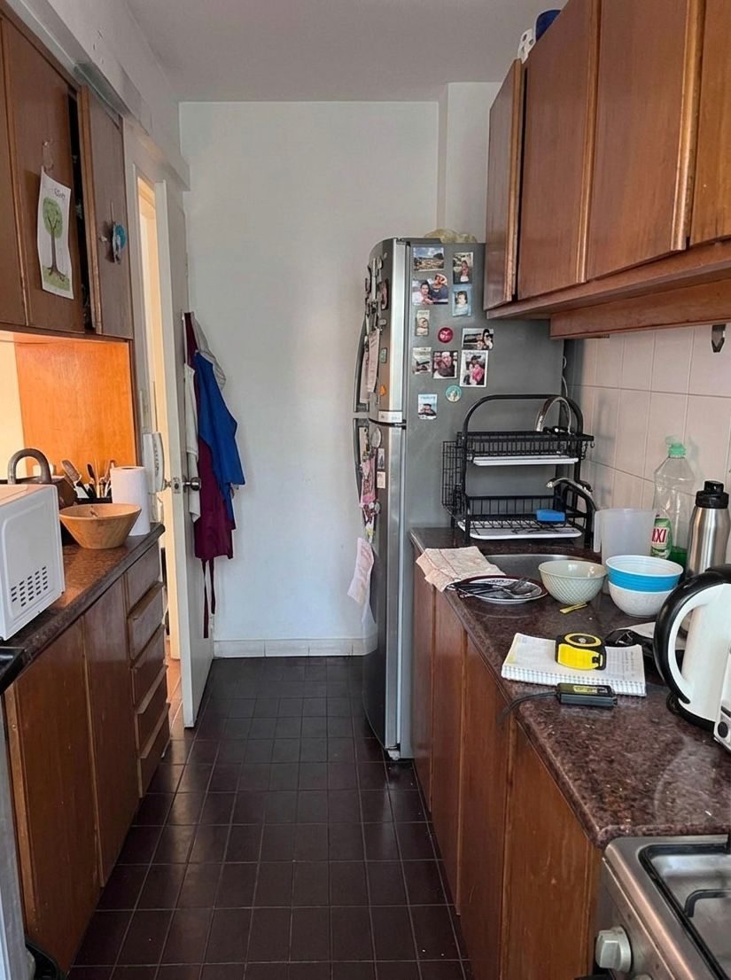 Cocina antes, vista 1